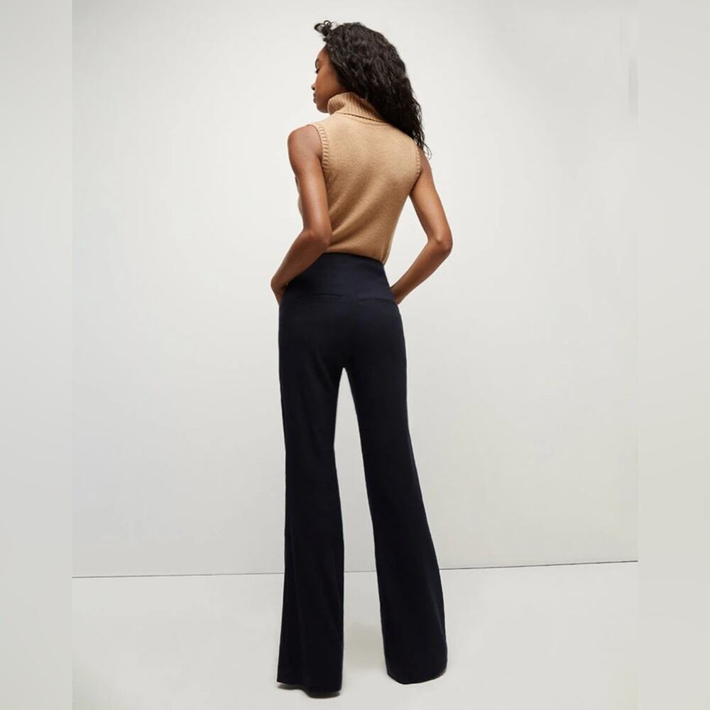 Veronica Beard Komi Linen Blend Flared Pants Center Seam Womens Size 0 - Picture 2 of 8